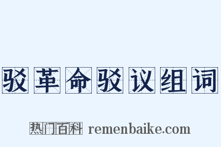 驳革命驳议组词是什么意思的图片
